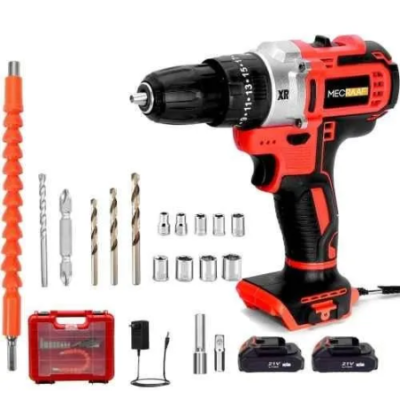 MECRAAF 25 Pcs 21V 38Nm 0-1350rpm Cordless Drill Machine Kit with 25+1 Torque Setting image-2