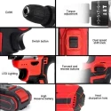 MECRAAF 25 Pcs 21V 38Nm 0-1350rpm Cordless Drill Machine Kit with 25+1 Torque Setting image-4