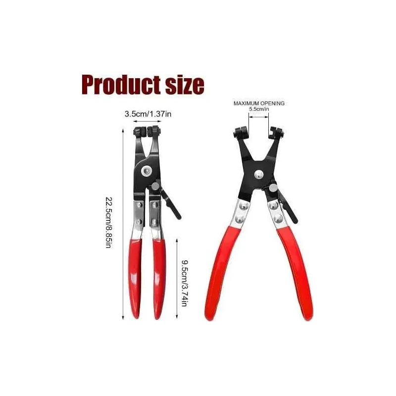 MECRAAF 22.5cm Carbon Steel Hose Clamp Plier image-2