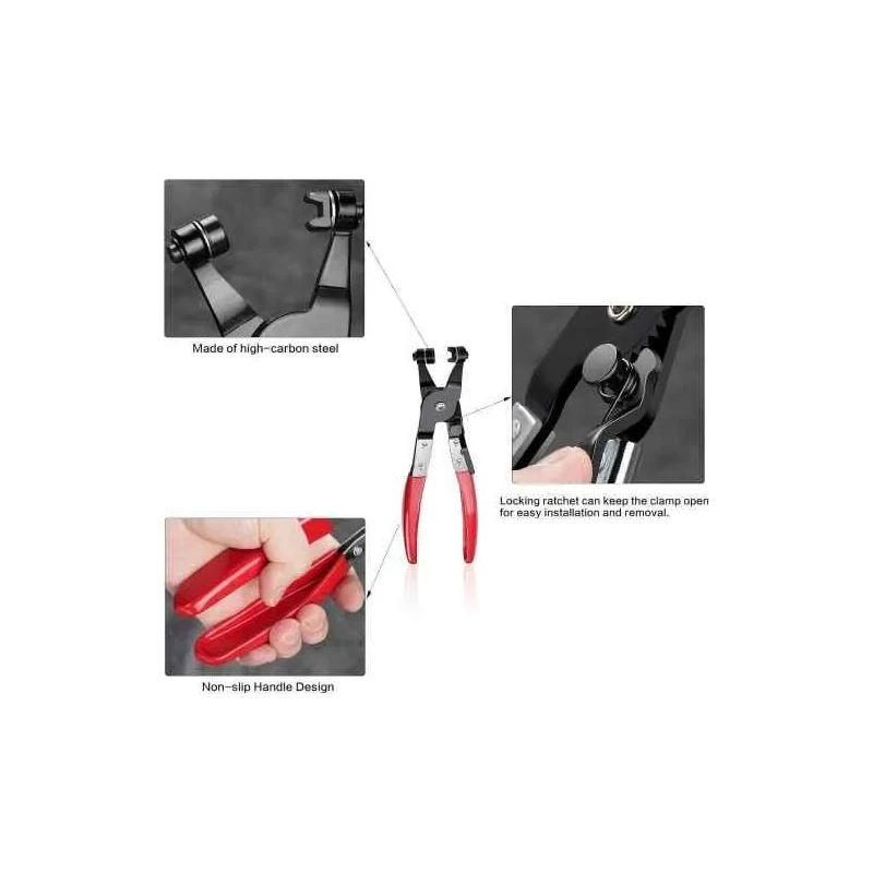 MECRAAF 22.5cm Carbon Steel Hose Clamp Plier image-3