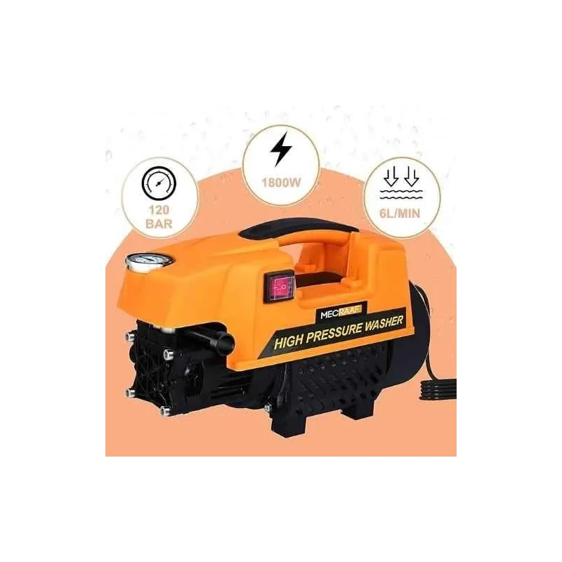 MECRAAF 120bar 1800W Pressure Washer for Car Bike & Home Cleaning DB1420K image-2