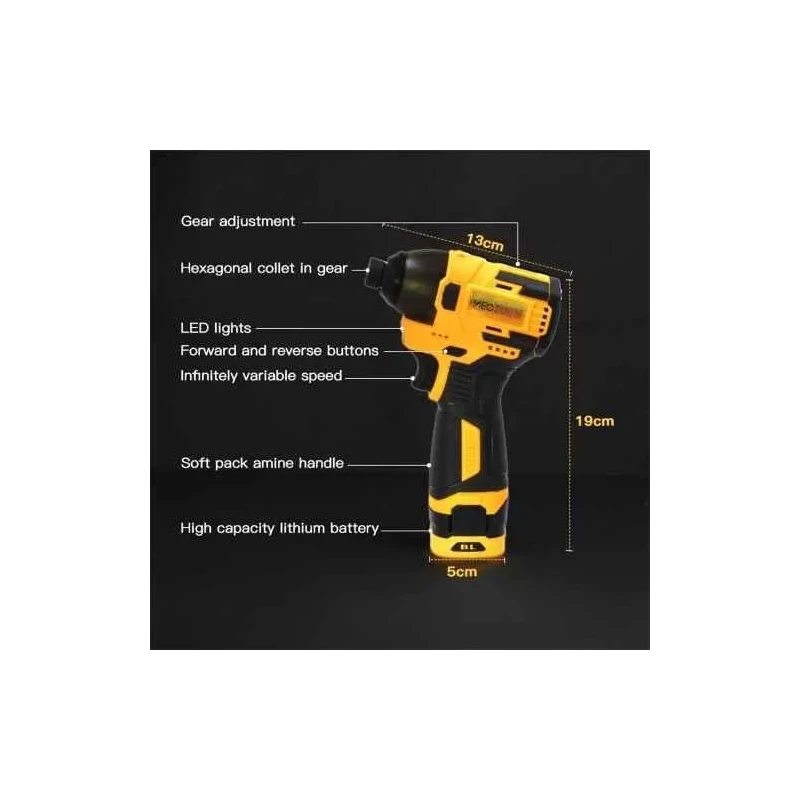 MECRAAF 4.2V 1.5Ah Brushless Cordless Impact Driver with 3-Speed Variable image-2