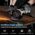 MECRAAF 10000rpm Cordless Angle Grinder with 2 Pcs 21V 6Ah Batteries & Fast Charger image-2