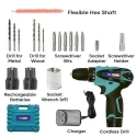 MECRAAF 12V 1.5Ah 10mm Green Cordless Drill with LED Work Light image-1
