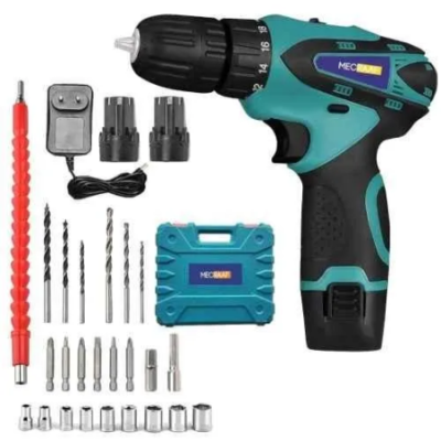MECRAAF 12V 1.5Ah 10mm Green Cordless Drill with LED Work Light image-3