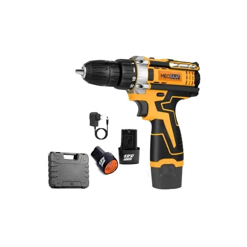 MECRAAF 12V 1.5Ah 10mm Cordless Drill with Battery & Charger image-3