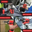 MECRAAF 21V Red Cordless Impact Wrench with LED Work Light image-6