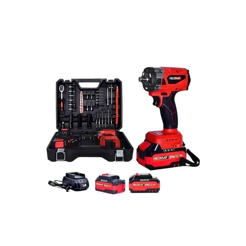 MECRAAF 21V Red Cordless Impact Wrench with LED Work Light image-7