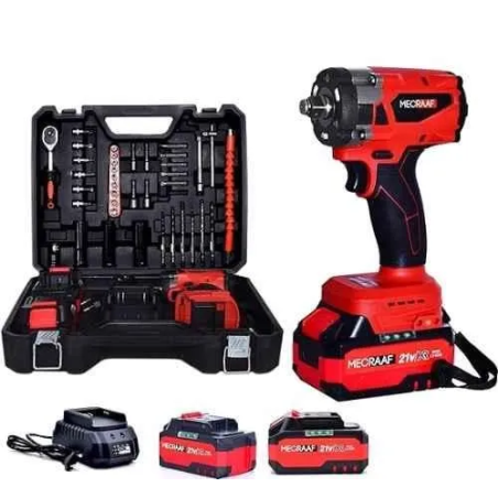 MECRAAF 21V Red Cordless Impact Wrench with LED Work Light image-7