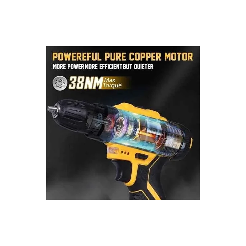MECRAAF 21V 1300rpm Cordless Drill Cum Screwdriver Machine with Accessories MC-2110 image-4