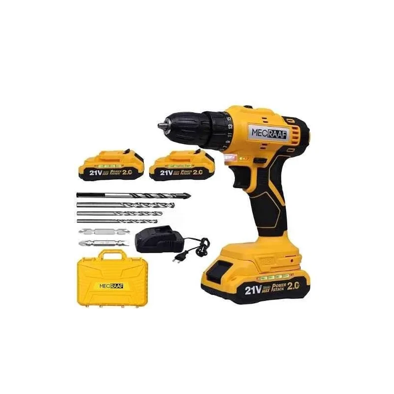 MECRAAF 21V 1300rpm Cordless Drill Cum Screwdriver Machine with Accessories MC-2110 image-6