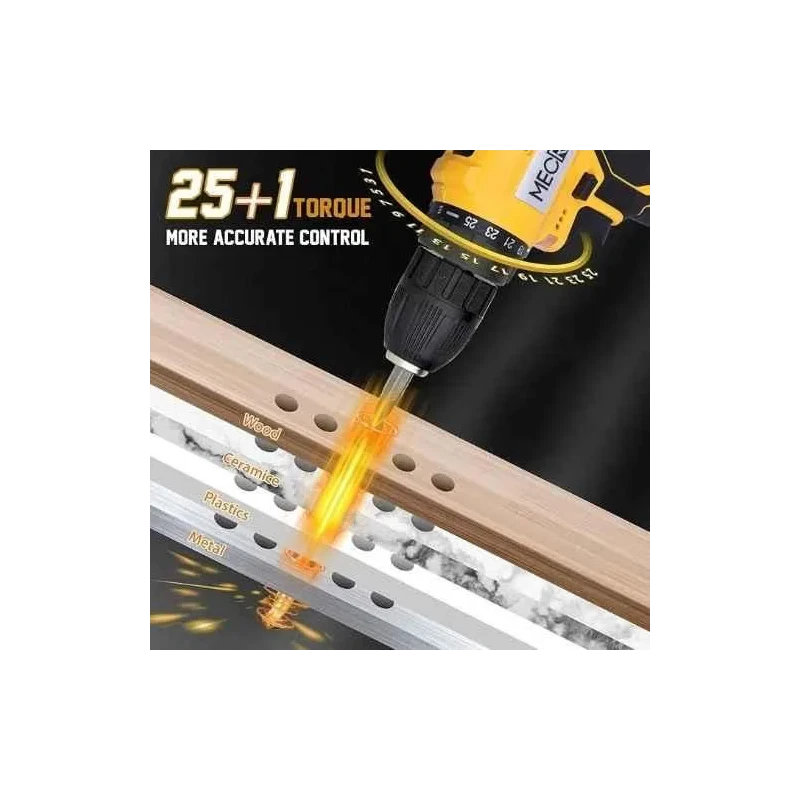 MECRAAF 21V 1300rpm Cordless Drill Cum Screwdriver Machine with Accessories MC-2110 image-9