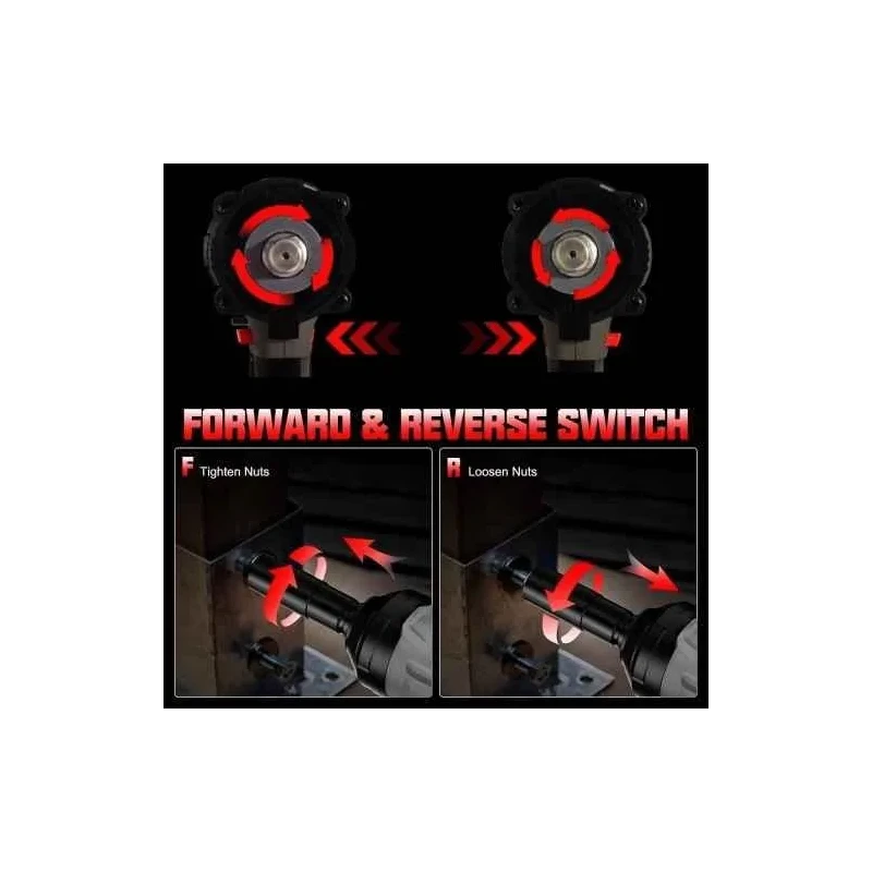 MECRAAF 21V 4Ah Grey Cordless Impact Wrench with LED Work Light image-6