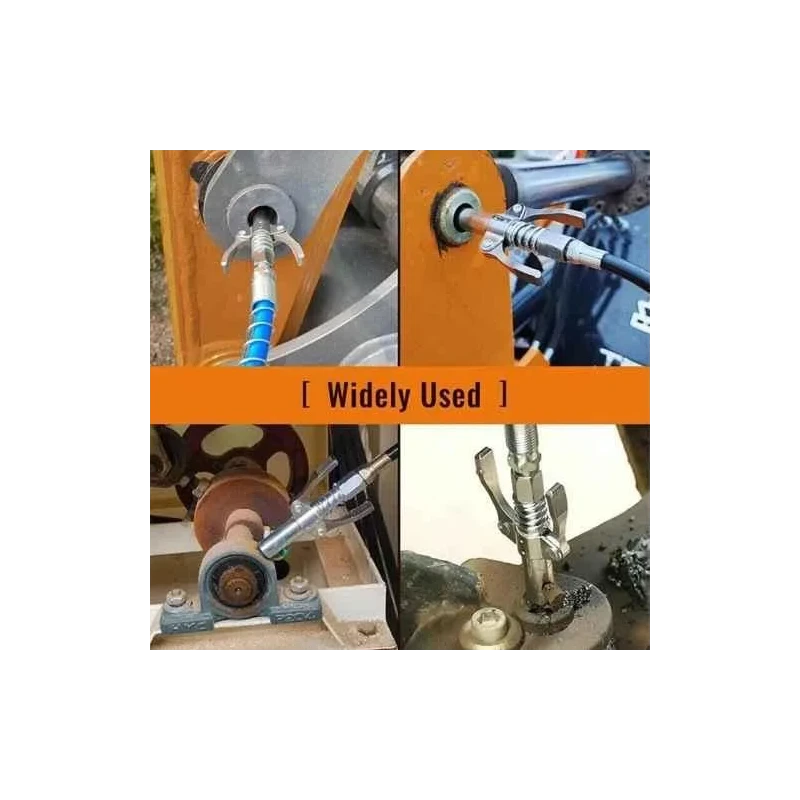 MECRAAF 30cm 1/8 inch NPT Steel Dual Handle Locking Clamp for Grease Gun image-7