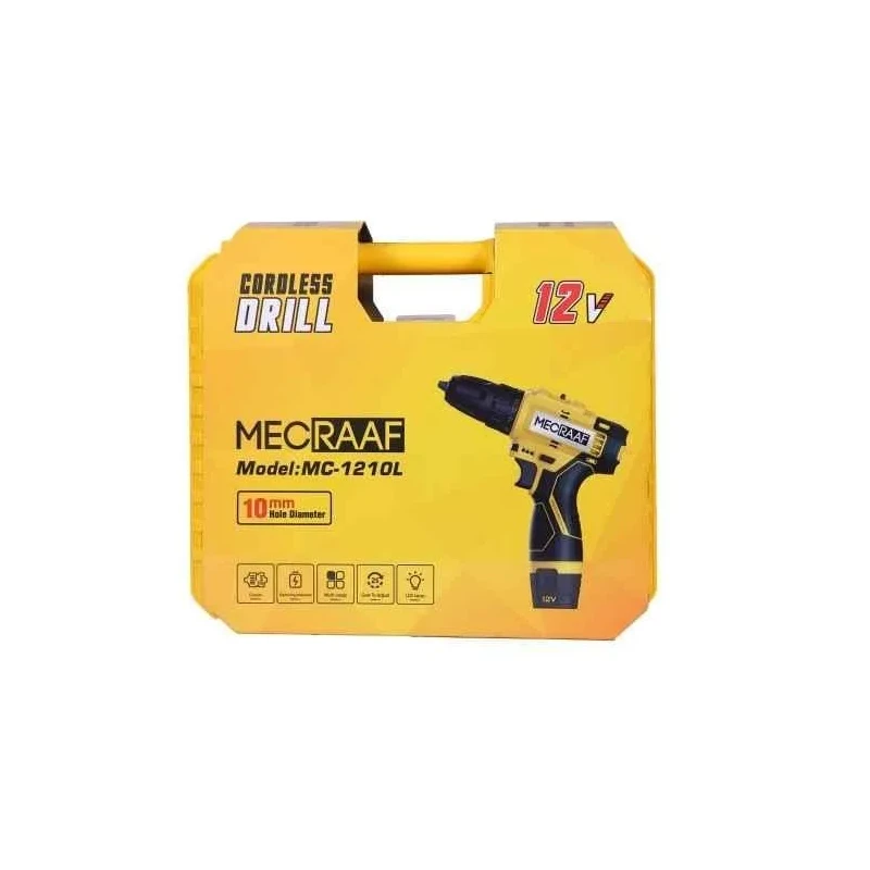 MECRAAF 12V 1300rpm Cordless Screwdriver with Reversible Switch & Multi Torque Clutch MC-1210 image-7