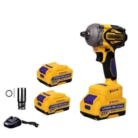 MECRAAF 21V 3Ah Yellow Cordless Impact Wrench with LED Work Light image-6