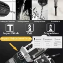 MECRAAF 21V 1.5Ah 0.8-10mm Grey Cordless Drill with LED Work Light image-1