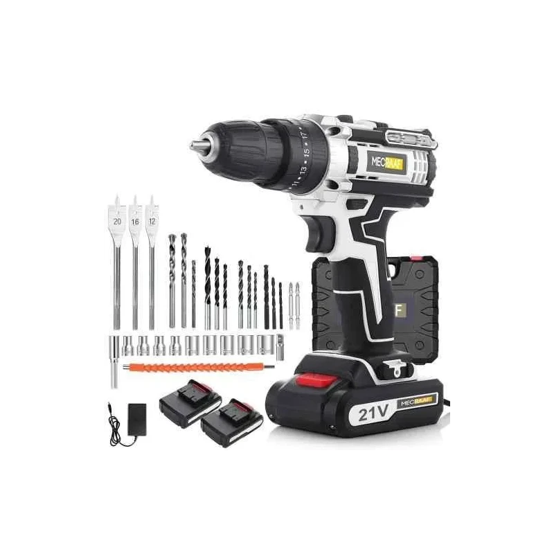 MECRAAF 21V 1.5Ah 0.8-10mm Grey Cordless Drill with LED Work Light image-9