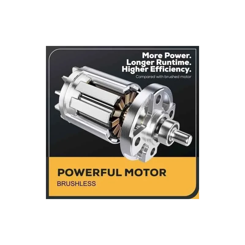 MECRAAF 21V 1.5Ah 10mm Yellow Cordless Drill with LED Work Light image-6