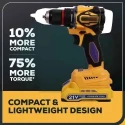 MECRAAF 21V 1.5Ah 10mm Yellow Cordless Drill with LED Work Light image-11
