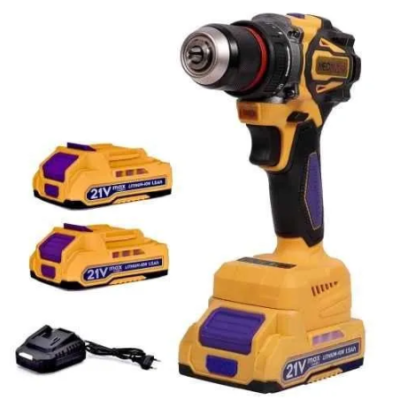 MECRAAF 21V 1.5Ah 10mm Yellow Cordless Drill with LED Work Light image-12