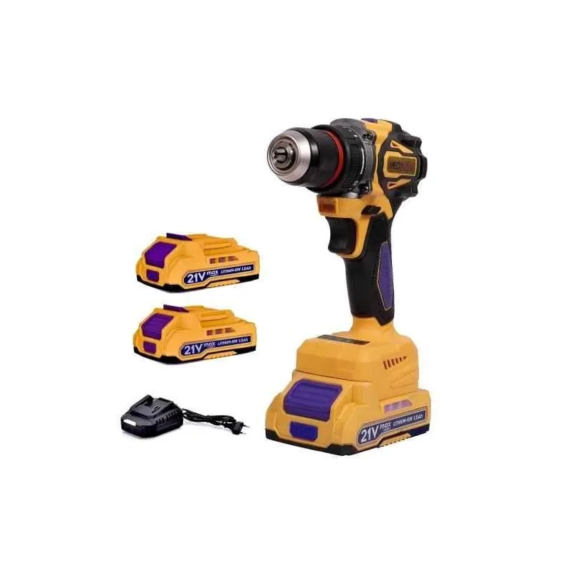 MECRAAF 21V 1.5Ah 10mm Yellow Cordless Drill with LED Work Light image-12