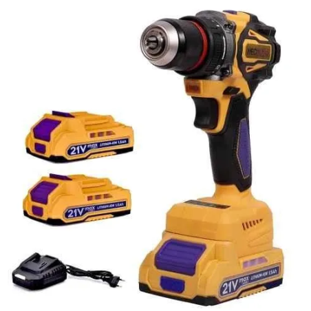 MECRAAF 21V 1.5Ah 10mm Yellow Cordless Drill with LED Work Light image-12