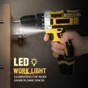MECRAAF 12V 1.5Ah 10mm Yellow Cordless Drill with LED Work Light image-1