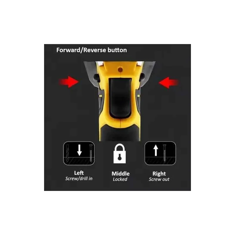 MECRAAF 12V 1.5Ah 10mm Yellow Cordless Drill with LED Work Light image-5