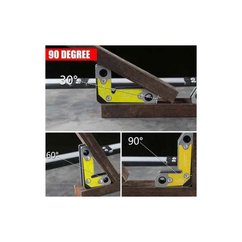 MECRAAF Metal 30 60 & 90 deg Grey Corner Welding Magnet image-4
