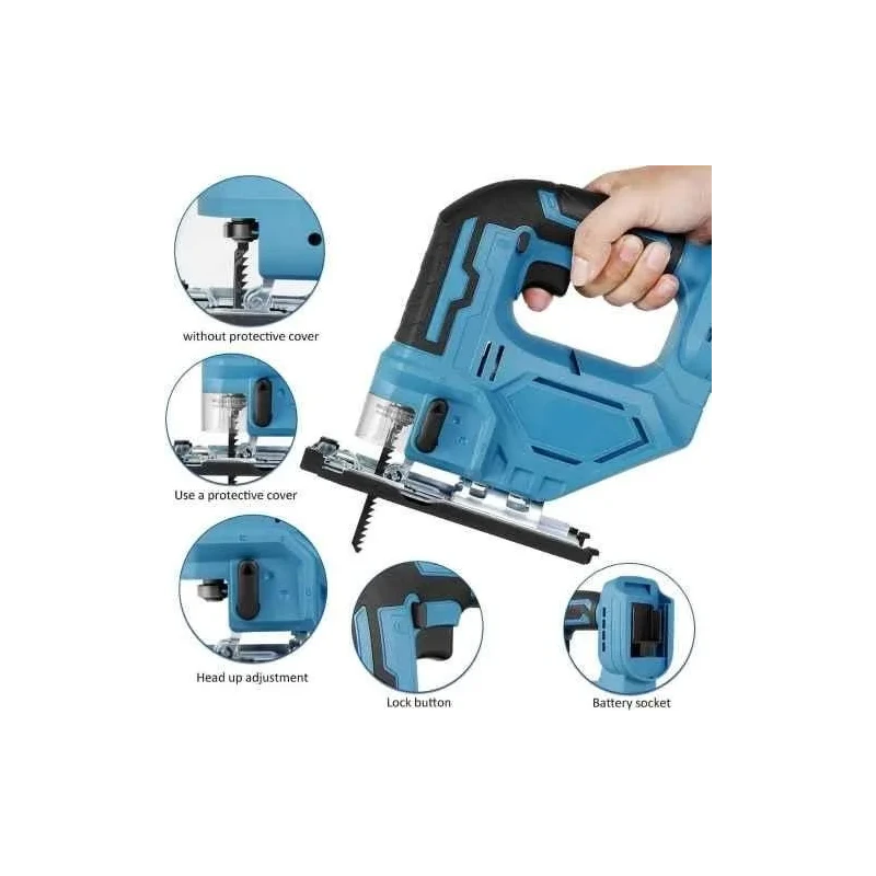 MECRAAF 21V 2700rpm Cordless Jig Saw Machine for Cutting Wood Metal & Plastic image-7