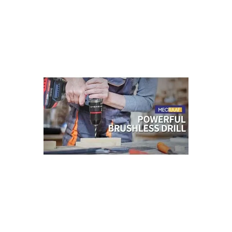 MECRAAF 21V 48Vf 10mm Blue Cordless Drill with LED Work Light image-4