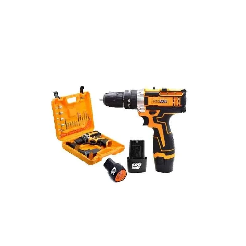 MECRAAF 12V 1.5Ah 10mm Yellow Cordless Drill with LED Work Light image-2