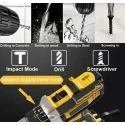 MECRAAF 12V 1.5Ah 10mm Yellow Cordless Drill with LED Work Light image-7