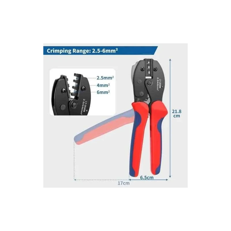 MECRAAF 2.5-6Sqmm Carbon Steel Solar Crimping Tool with Plastic Handle LY-2546B image-7
