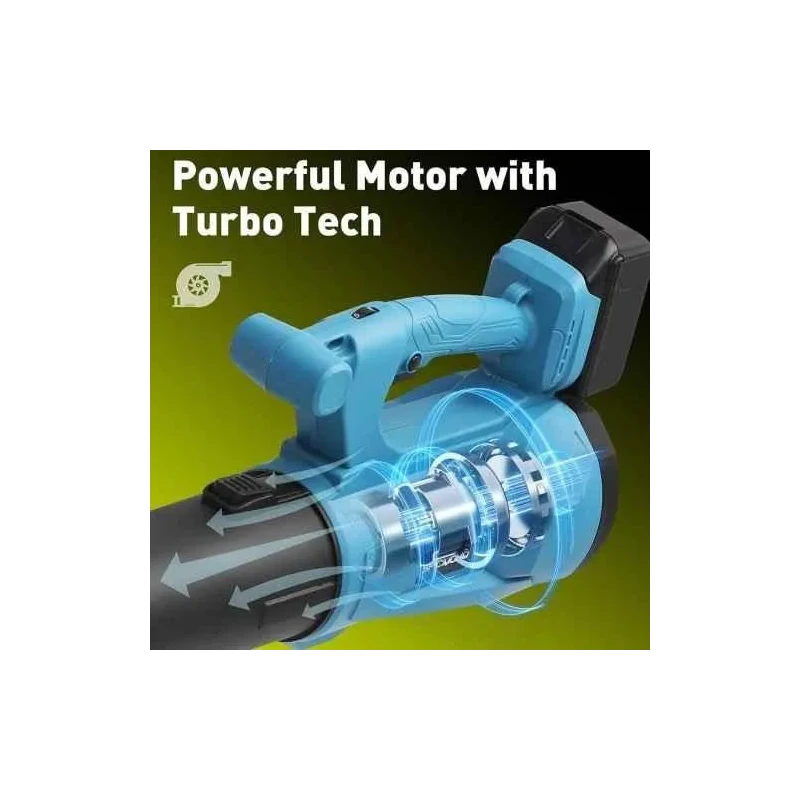 MECRAAF 21V 4Ah 2400rpm Cordless Leaf Blower with 2 Pcs Battery & Charger image-4