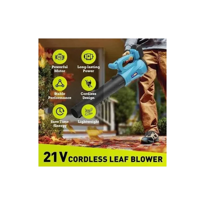 MECRAAF 21V 4Ah 2400rpm Cordless Leaf Blower with 2 Pcs Battery & Charger image-6