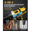 MECRAAF 21V 1.5Ah 10mm Cordless Drill with LED Work Light image-1