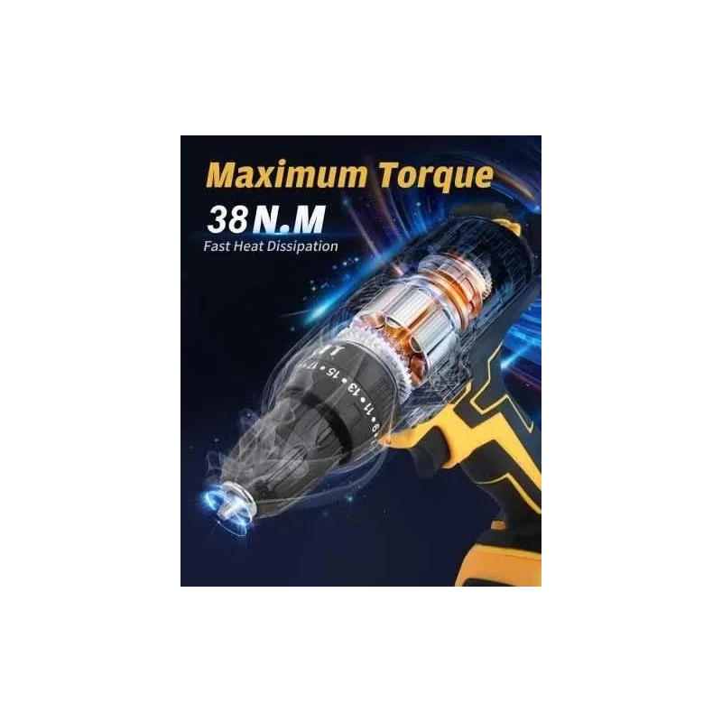 MECRAAF 21V 1.5Ah 10mm Cordless Drill with LED Work Light image-6