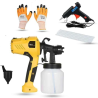 Hillgrove HGCM1310 400W HVLP Paint Sprayer Gun with 20W Glue Gun, Gloves & 5 Glue Sticks