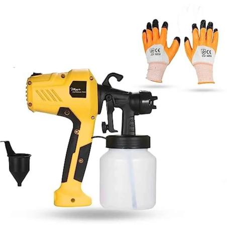 Hillgrove HGCM1019 400W DIY HVLP Paint Sprayer Gun with Gloves-1