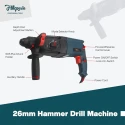 Hillgrove HGCM367M1 1200W Hammer Drill Machine & 850W Angle Grinder Combo with SDS Adapter Chuck 5 SDS Plus & 5 Masonry Bit-7