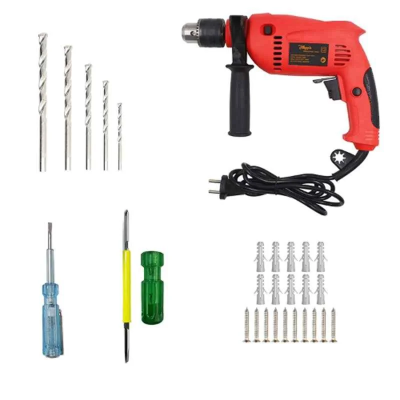Hillgrove HGCM472M1 700W Drill Machine Combo with 20 Screws & Gitti 5 Masonry Drill Bits Screwdriver & Line Tester-1