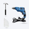 Hillgrove HGCM223M1 500W 10mm Drill Machine with 5 Masonry Drill Bits & Claw Hammer