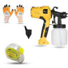Hillgrove HGCM1315 400W DIY HVLP Paint Sprayer Gun with Gloves & Measuring Tape