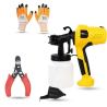 Hillgrove HGCM1345 400W DIY HVLP Paint Sprayer Gun with Gloves & Wire Cutter