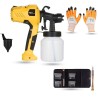 Hillgrove HGCM1342 400W DIY HVLP Paint Sprayer Gun with Gloves & 25-in-1 Screwdriver