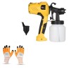 Hillgrove HGCM1309 400W DIY HVLP Paint Sprayer Gun with Gloves