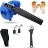 Hillgrove HGCM1099 800W Electric Air Blower with Carbon Brushes, Gloves & 8-Inch Adjustable Wrench
