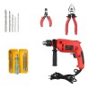 Hillgrove HGCM468M1 700W Drill Machine Combo with Masonry & HSS Bits, Plier, Wire Cutter & 5-in-1 Screwdriver